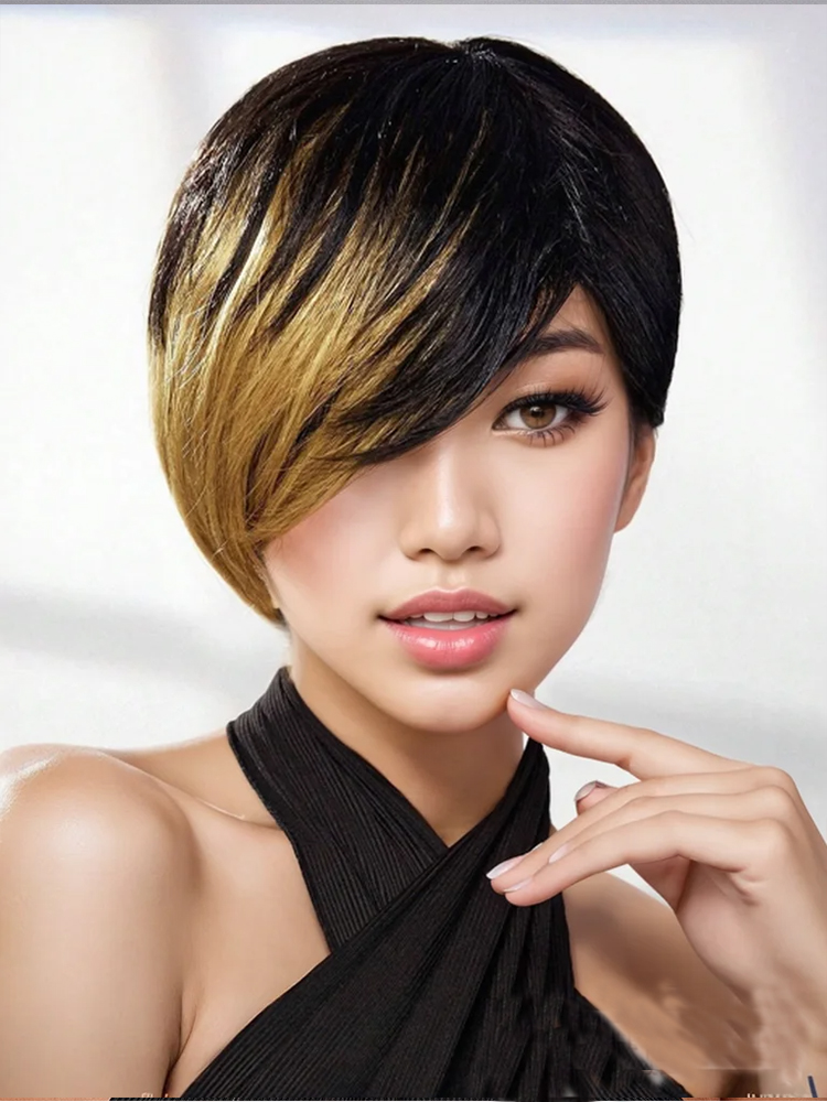 Krótka peruka z fryzurą Pixie  – Short Pixie Cut Wig Human Hair Cheap recenzja i cena