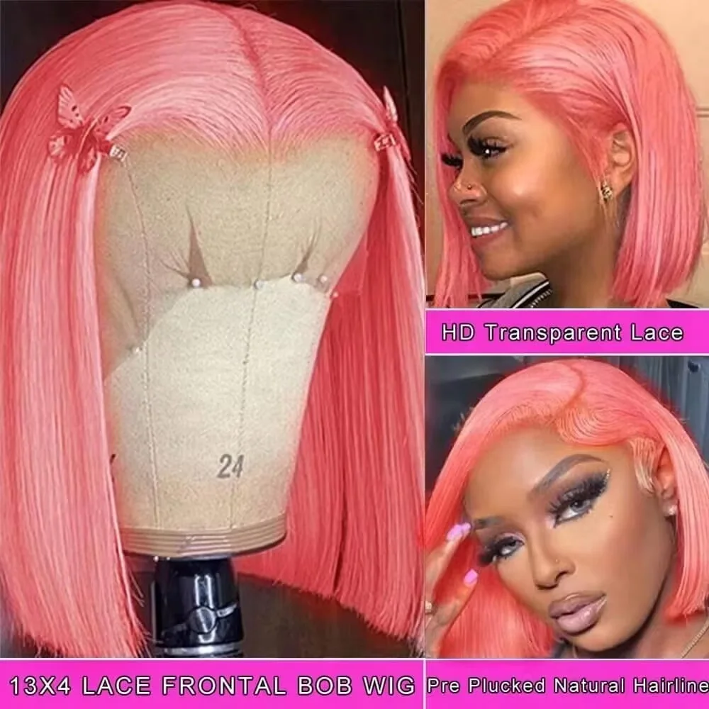 10-calowa różowa peruka typu b – Pre Parted 13X4 Lace Front Bob Wig recenzja i cena