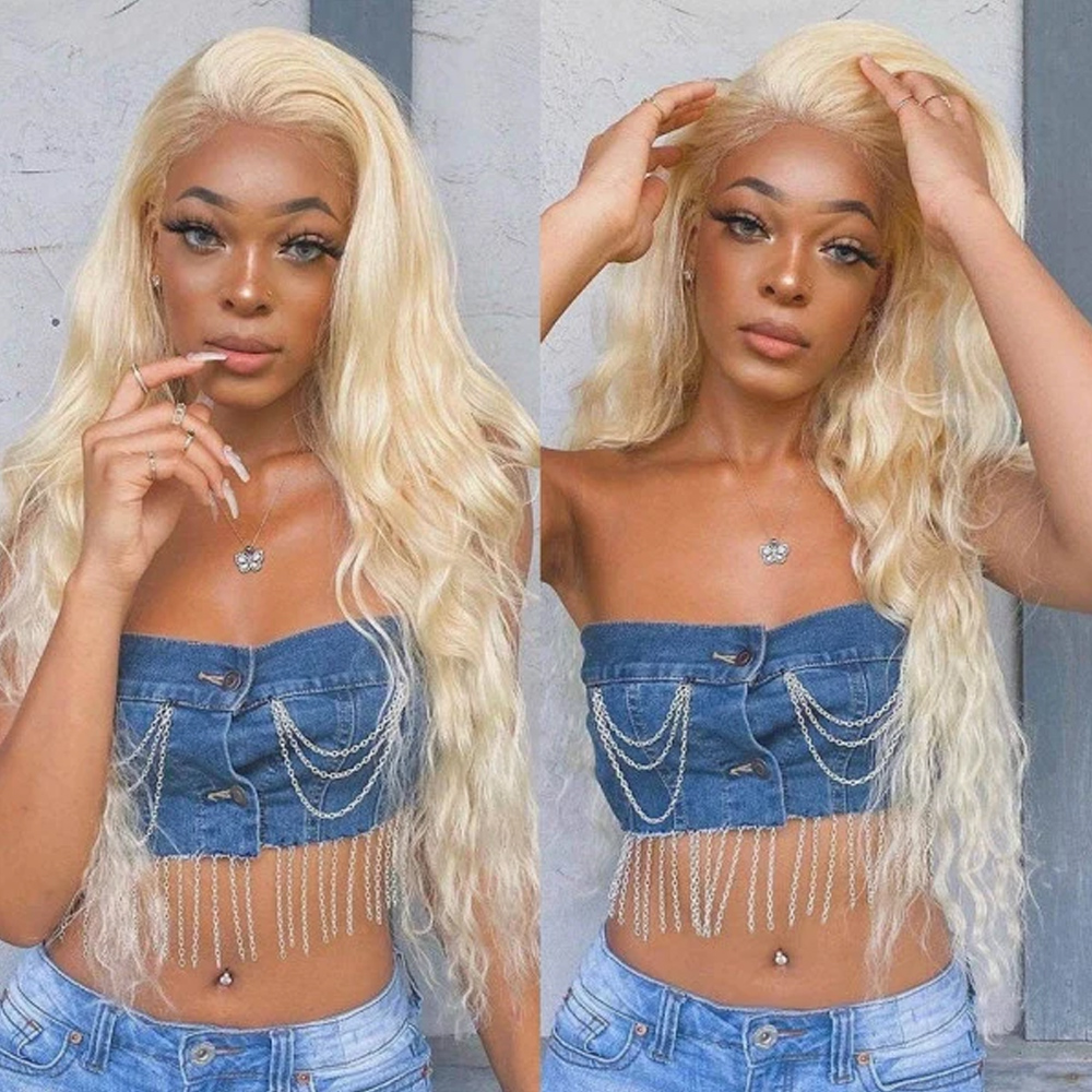 Peruka z naturalnych włosów, b – 613 Blonde Body Wave Lace Front Wig recenzja i cena